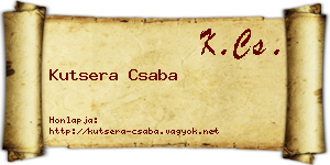 Kutsera Csaba névjegykártya